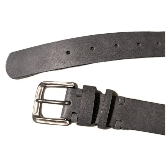 NWT Buckle BKE Womens Bonded Leather Belt Distressed Western 43x1.25" Gray Large - Picture 4 of 9